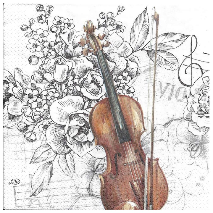 Șervețele pentru decoupage Bella Musica - 1 piesă
