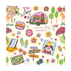 Șervețele pentru decoupage - Camping - 1 produs
