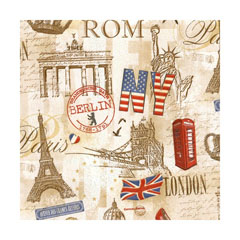 Șervețele pentru decoupage - Capitalele lumii - 1 produs