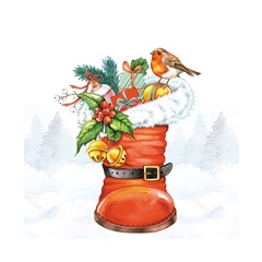 Servetele pentru decoupage Christmas boot 1 bucata