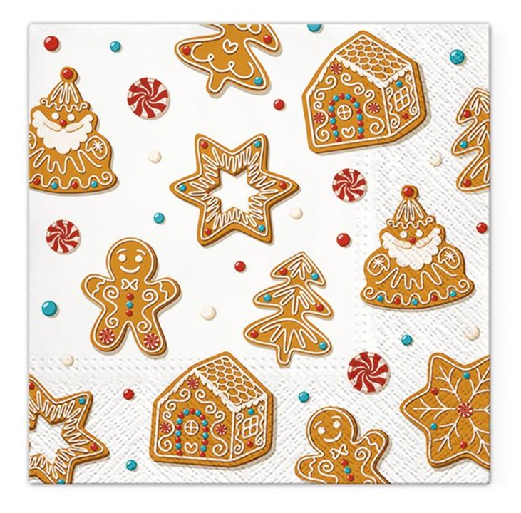 Servetele pentru decoupage Christmas Gingerbreads - 1 buc