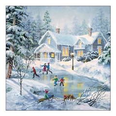 Șervețele pentru DECOUPAGE - Evening Skating - 1 buc