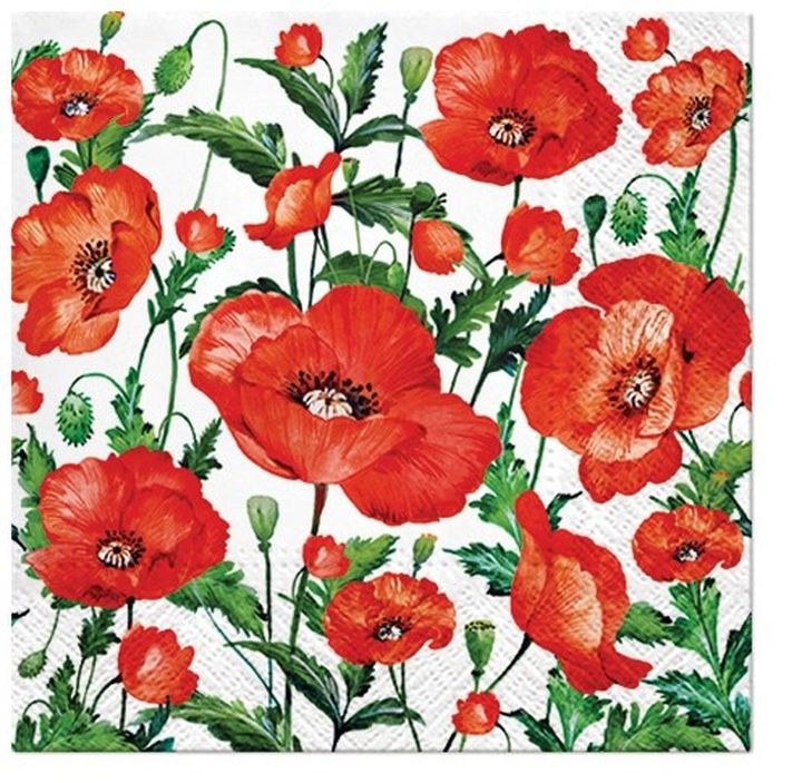 Șervețele pentru DECOUPAGE Flanders Poppy - 1 buc