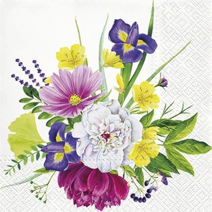 Șervețele pentru decoupage Flower bouquet - 1 bucată