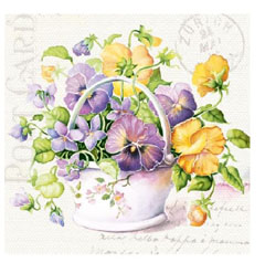 Șervețele pentru DECOUPAGE - Flower Letter - 1 buc
