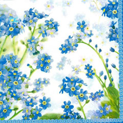 Șervețele pentru DECOUPAGE - Grădina albastră - 1 buc