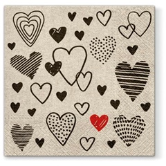 Servetele pentru decoupage Heart - 1 buc