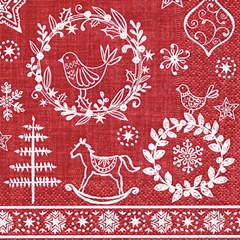 Șervețele pentru decoupage Hygge symbols red 1 buc