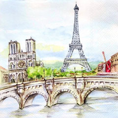 Șervețele pentru DECOUPAGE - Întalnire la Paris - 1 buc