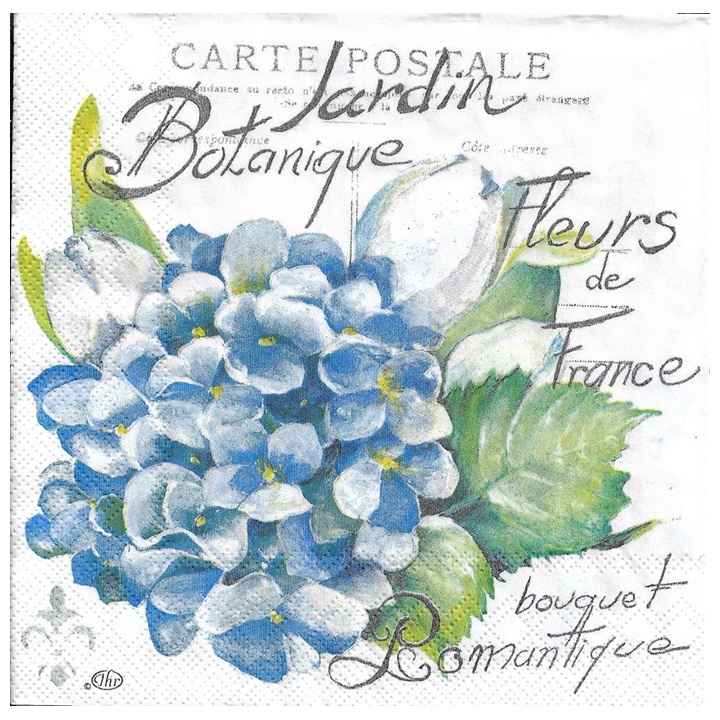 Șervețele pentru decoupage Jardin botanique - 1 piesă