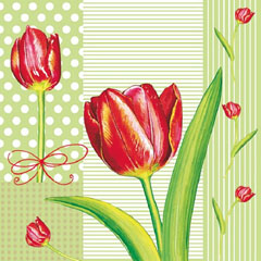 Șervețele pentru DECOUPAGE - Lalele colorate - 1 buc