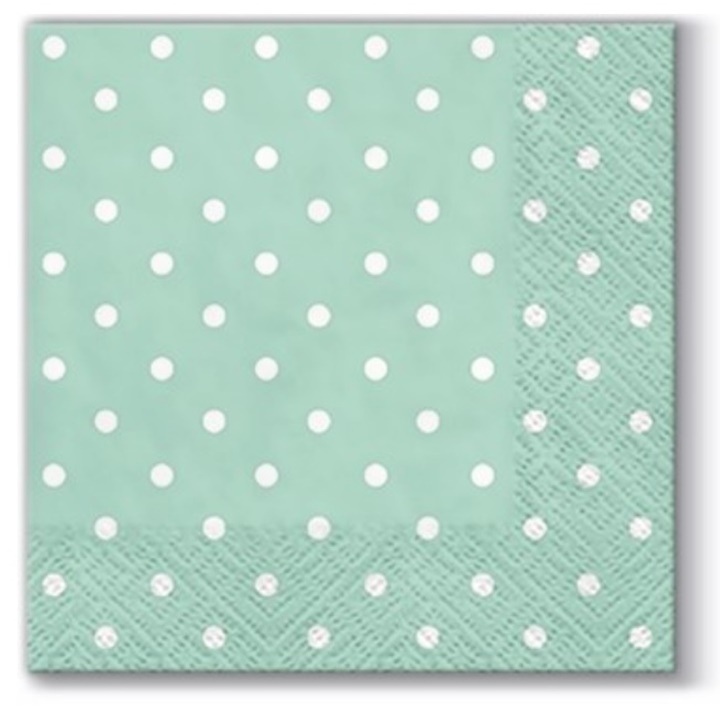 Șervețele pentru decoupage Mint Dots - 1 piesă
