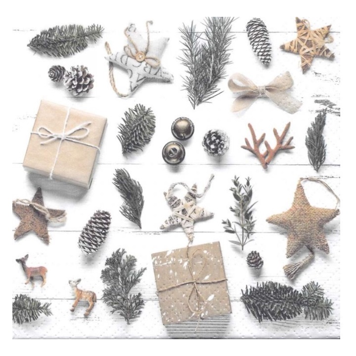 Servetele pentru decoupage Natural Christmas - 1 buc