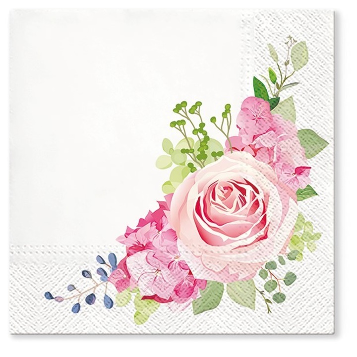 Șervețele pentru decoupage Nostalgic Rose - 1 piesă