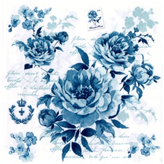 Servetele pentru decoupage Romantic Flower Blue - 1 buc