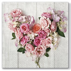 Șervețele pentru DECOUPAGE - Rose Heart - 1 buc
