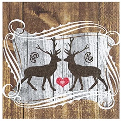 Servetele pentru decoupage Stags in love - 1 bucata
