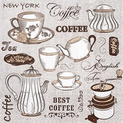 Șervețele pentru decoupage Tea or Coffee - 1 buc