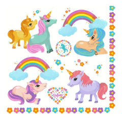 Șervețele pentru decoupage - Unicorni și curcubeu