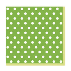 Șervețele pentru decoupage - Verde cu puncte albe - 1 produs