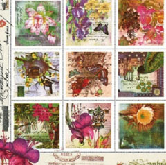 Șervețele pentru DECOUPAGE - Vintage Stamps - 1 buc