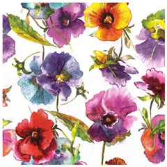 Servetele pentru decoupage Watercolour flowers - 1 buc