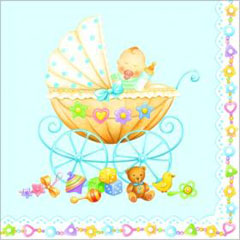 Șervețele pentru DECOUPAGE - Welcome baby - 1 buc