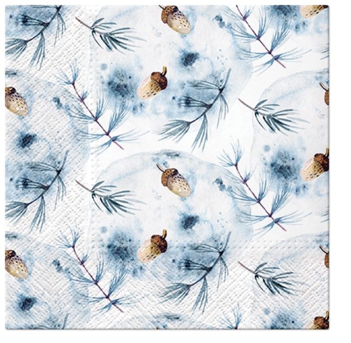 Șervețele pentru DECOUPAGE Winter Acorns - 1 buc