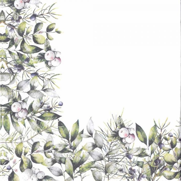 Șervețele pentru DECOUPAGE Winter Greenery - 1 buc