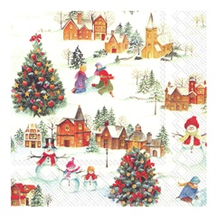 Servetele pentru decoupaj Happy Christmas Time -1 bucata