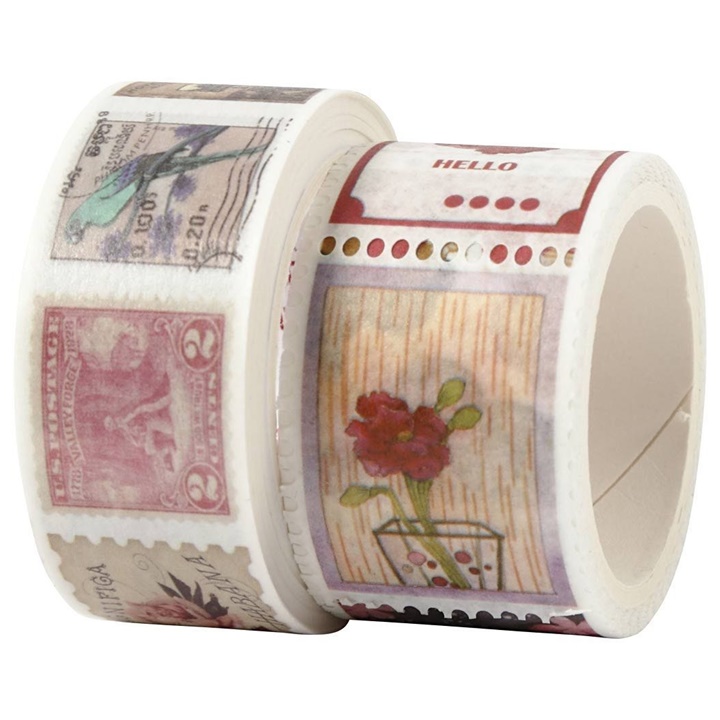 Set benzi Washi - timbre și flori