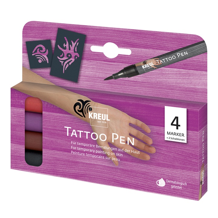Set carioci tatuaj TATTOO KREUL - 4 buc