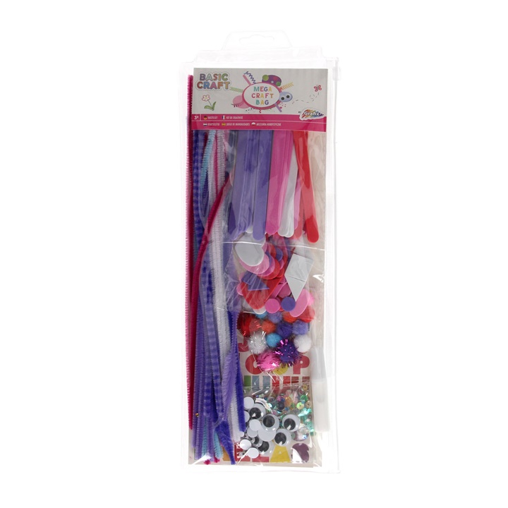 Set creativ Grafix Megacraft Bag Pink - 250 buc