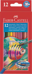 Set creioane colorate aquarella  - 12 culori - cutie din hartie