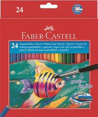 Set creioane colorate aquarella  - 24 culori - cutie din hartie