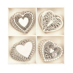 Set cu elemente decorative din lemn - 20 piese