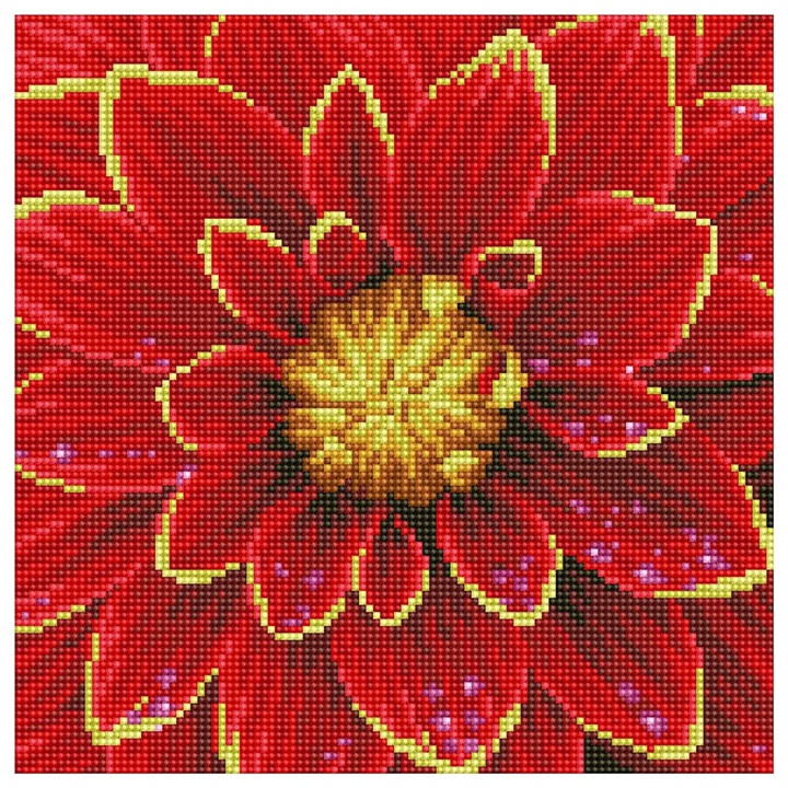 Set cu margele Diamond Painting - Dahlia 30.5 x 30.5