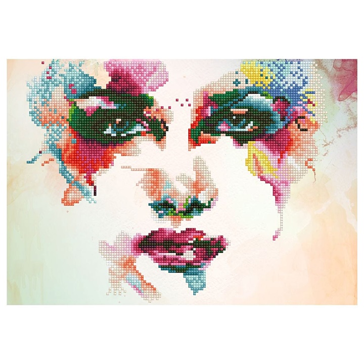Set cu margele Diamond Painting - Vis curcubeu 40 x 28