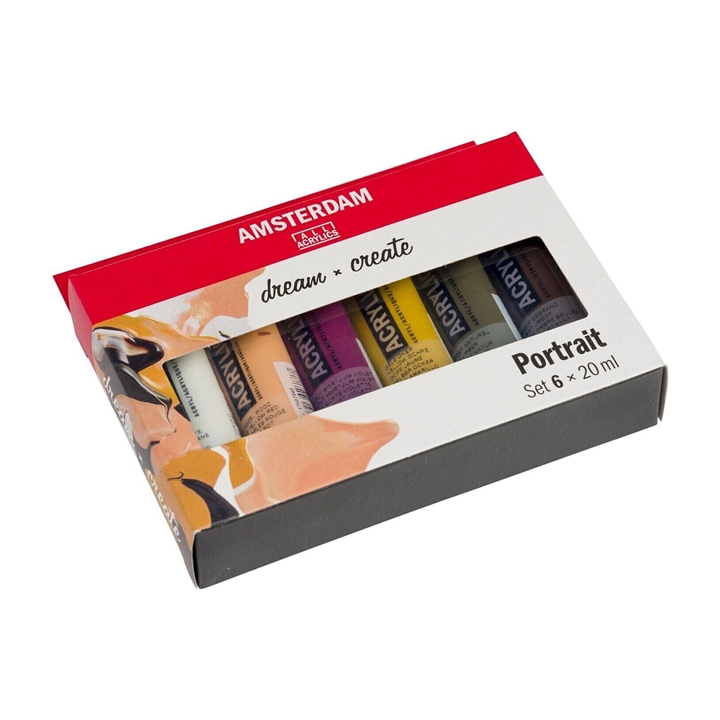 Set culori acrilice AMSTERDAM dream and create Portrait 6 x 20 ml