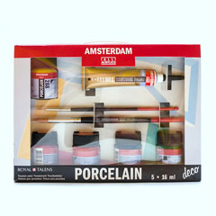 Set culori pentru porțelan pentru începători - Amsterdam porcelain deco 5x16 ml