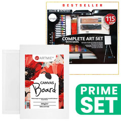 Set de artă mare START cu pânză ARTMIE pe carton