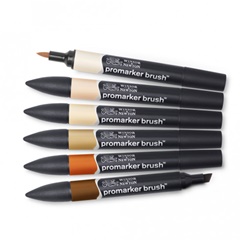 Set de carioci Winsor & Newton Promarker / nuante naturale