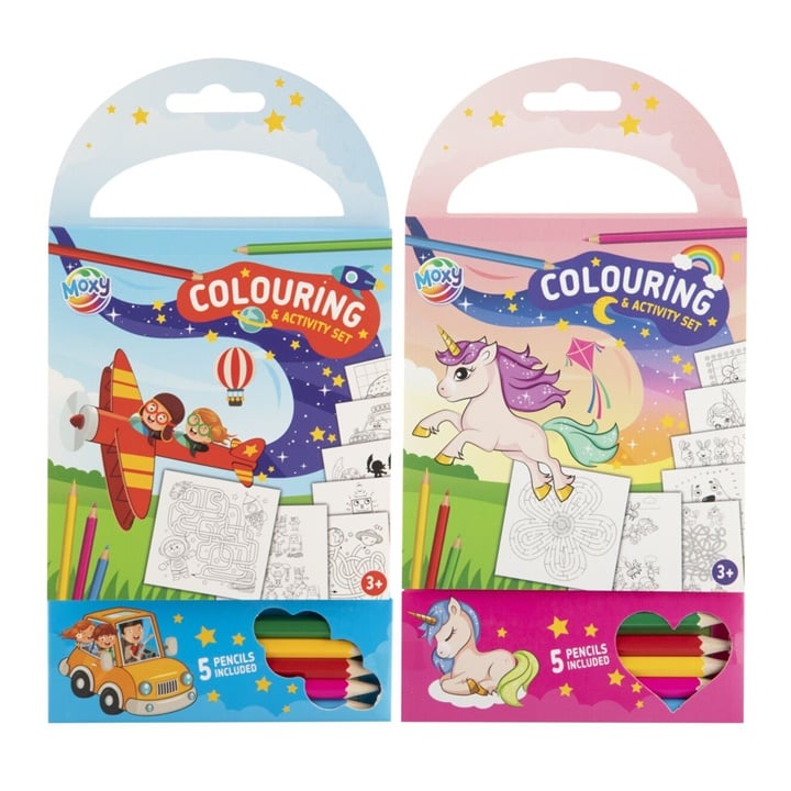 Set de cărți de colorat cu creioane | Diverse tipuri