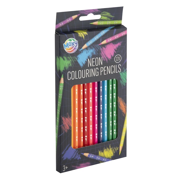 Set de creioane colorate neon