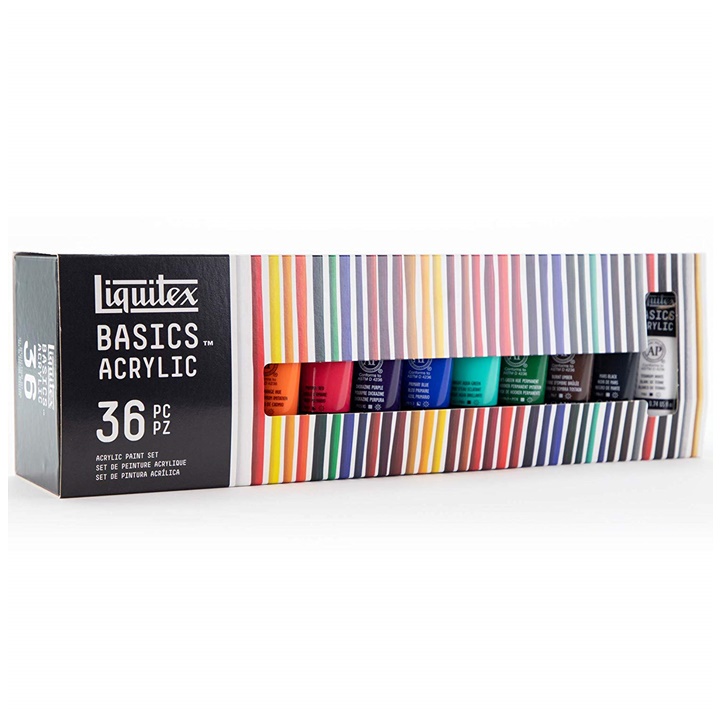 Set de culori acrilice Liquitex Basics - 36x22 ml