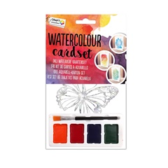 Set de culori acuarele și cărți poștale Craft Sensations - 17 piese