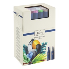 Set de markere cu două fețe 24 buc