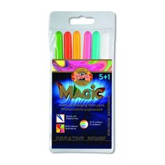 Set de markere magice cu schimbare de culoare 5+1
