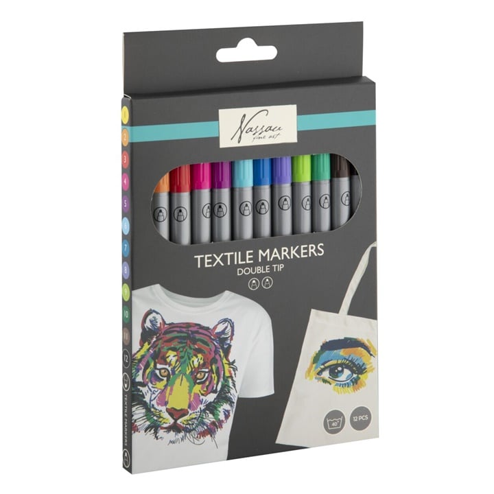 Set de markere textile Dual-Tip