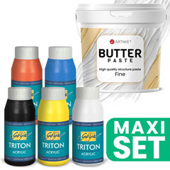 Set de pastă 3D ARTMIE Butter și vopsea acrilică TRITON